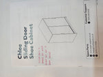 Chloe 2 Door Shoe Storage Cabinet - White (B Grade)