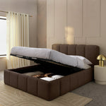 Malone Double End Lift Ottoman Bed - Brown | Magnificent Sleep Solution