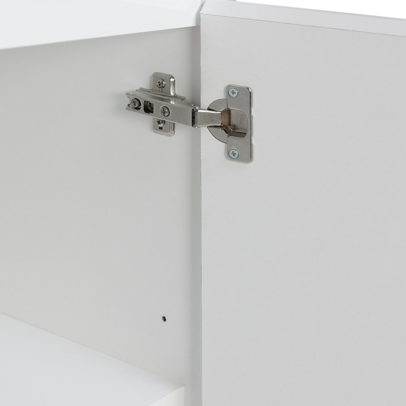 Home Jenson 3 Door Sideboard - White Gloss | Modern Storage Cabinet