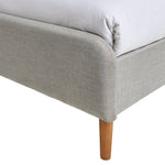 Aspen Kingsize Fabric Bed Frame - Grey | Comfortable Soft Night Rest