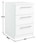 Brisbane 3 Drawer Bedside - Oak