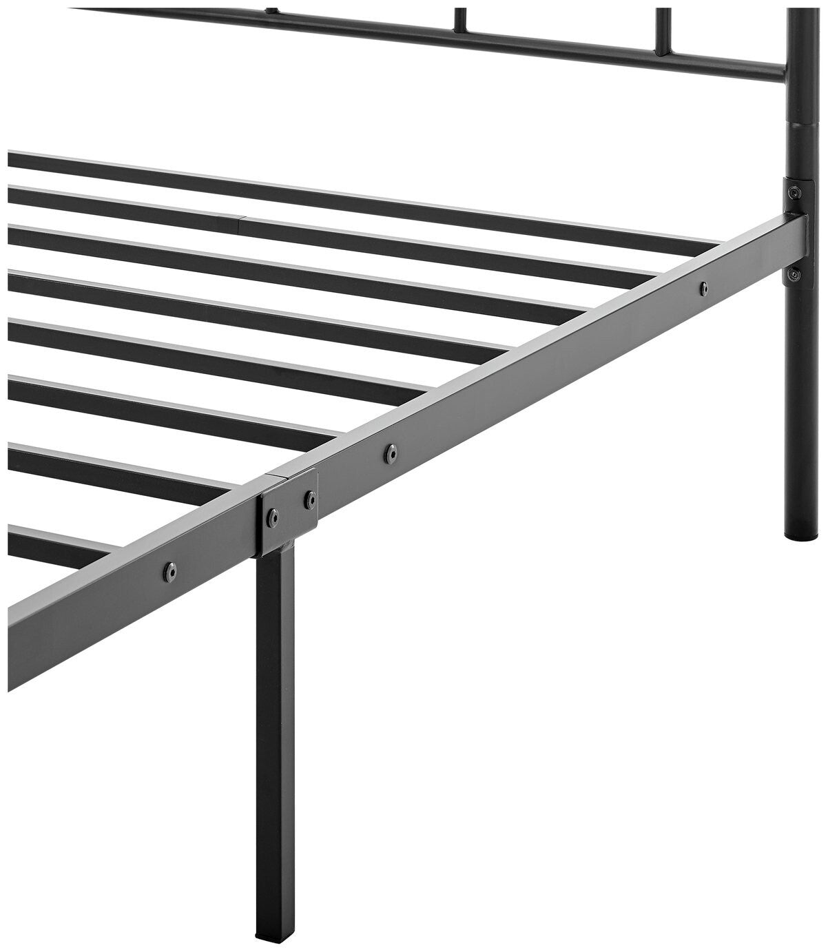 Yani Single Metal Bed Frame - Black | Kids Bedroom Furniture Guest Sleep Frame