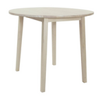 Habitat Kendal Round Solid Wood Drop Leaf Table - White Ash