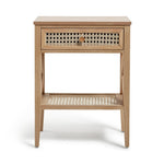 Mornington Rattan 1 Drawer Bedside Table - Oak