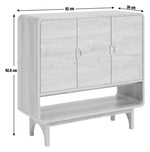 Habitat Nantes 3 Door Shoe Storage Cabinet - Oak | Oak Shoe Cupboard Hallway