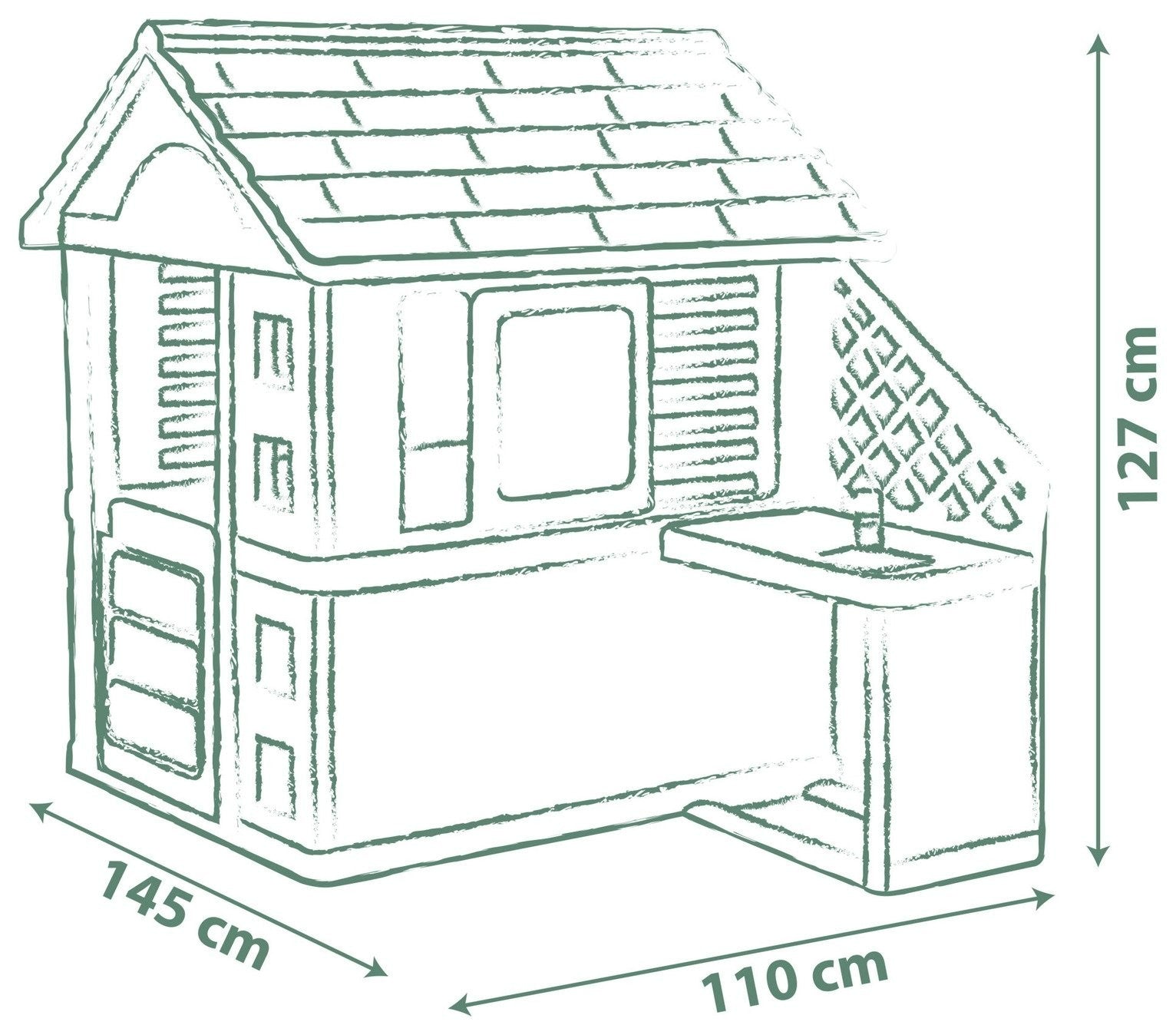 Smoby Nature Playhouse and Kitchen | Playhouse with Kitchen