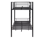 Mason Single Bunk Bed For Kids / Adults / Teenager -Black 2 Memory Foam Mattress