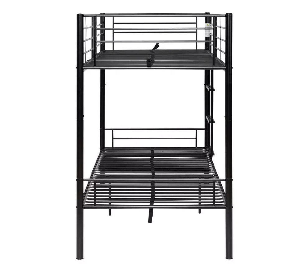 Mason Single Bunk Bed For Kids / Adults / Teenager -Black 2 Memory Foam Mattress