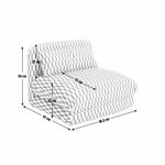 Lexi Single Fabric Chairbed - Blue & Green | Compact Guest Seating