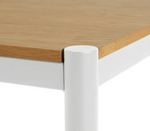 Cabel Wood 4 Seater Dining Table Oak & White | Modern Dining Room Table Furnitur
