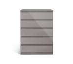 Jenson 5 Drawer Chest - Grey Gloss | Sleek Storage Solution