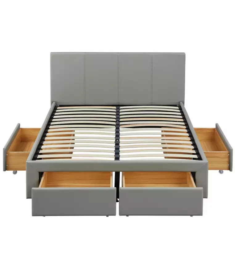 Lavendon 4 Drawer Kingsize Bed Frame - Grey (B Grade 1062)