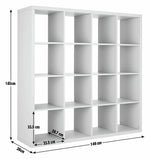 Squares Plus 16 Cube Storage Unit - Grey | Contemporary Home Display
