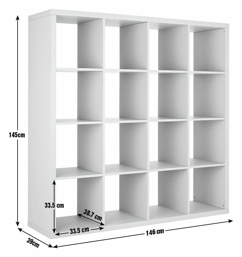 Squares Plus 16 Cube Storage Unit - Grey | Contemporary Home Display
