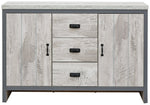GFW Boston 2 Door 3 Drawer Sideboard - Grey | Modern Living Storage