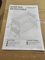 Detachable Bunk Bed Frame - White ( Used )