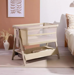Tutti Bambini Cozee Zen Bedside Crib Sand | Baby Bedside Cot Newborn Sleeping
