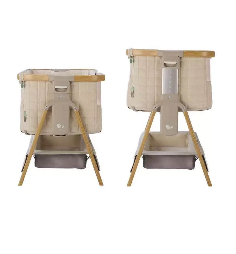 Tutti Bambini CoZee Sense Bedside Crib Sand | Baby Bedside Sleeper Crib