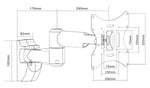 ProperAV PB093 Tilt and Swivel 23-46 Inch TV Wall Bracket | Adjustable Televisio