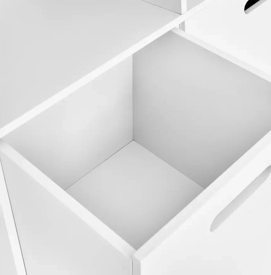 Henri 2 Drawer Clothes Rail White | Open Wardrobe Storage Rack