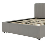 Home Pandora Double Drawer Storage Bed Frame - Grey | Space-saving bed, storage