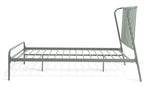 Kanso Double Metal Bed Frame - Sage Green | Sturdy Steel Frame with Slatted Base