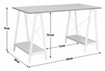 Habitat Trestle Table Office Desk - White ( B Grade )