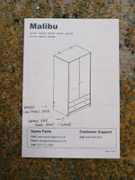 Malibu 2 Door 2 Drawer Wardrobe -Black Oak Effect ( B Grade 1100.)