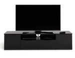 Home Hayward 2 Drawer TV Unit Black | Living Room Entertainment Stand Cabinet