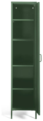 Stevie Tall 1 Door 4 Shelf Locker - Green | Vertical Space Solution