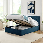 Luca Double End Lift Ottoman Bed - Navy