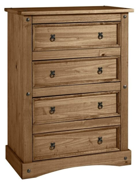 Puerto Rico 4 Drawer Chest - Dark Pine | Wooden and stylish storage