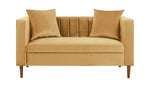 Home Everly Velvet 2 Seater Sofa - Camel