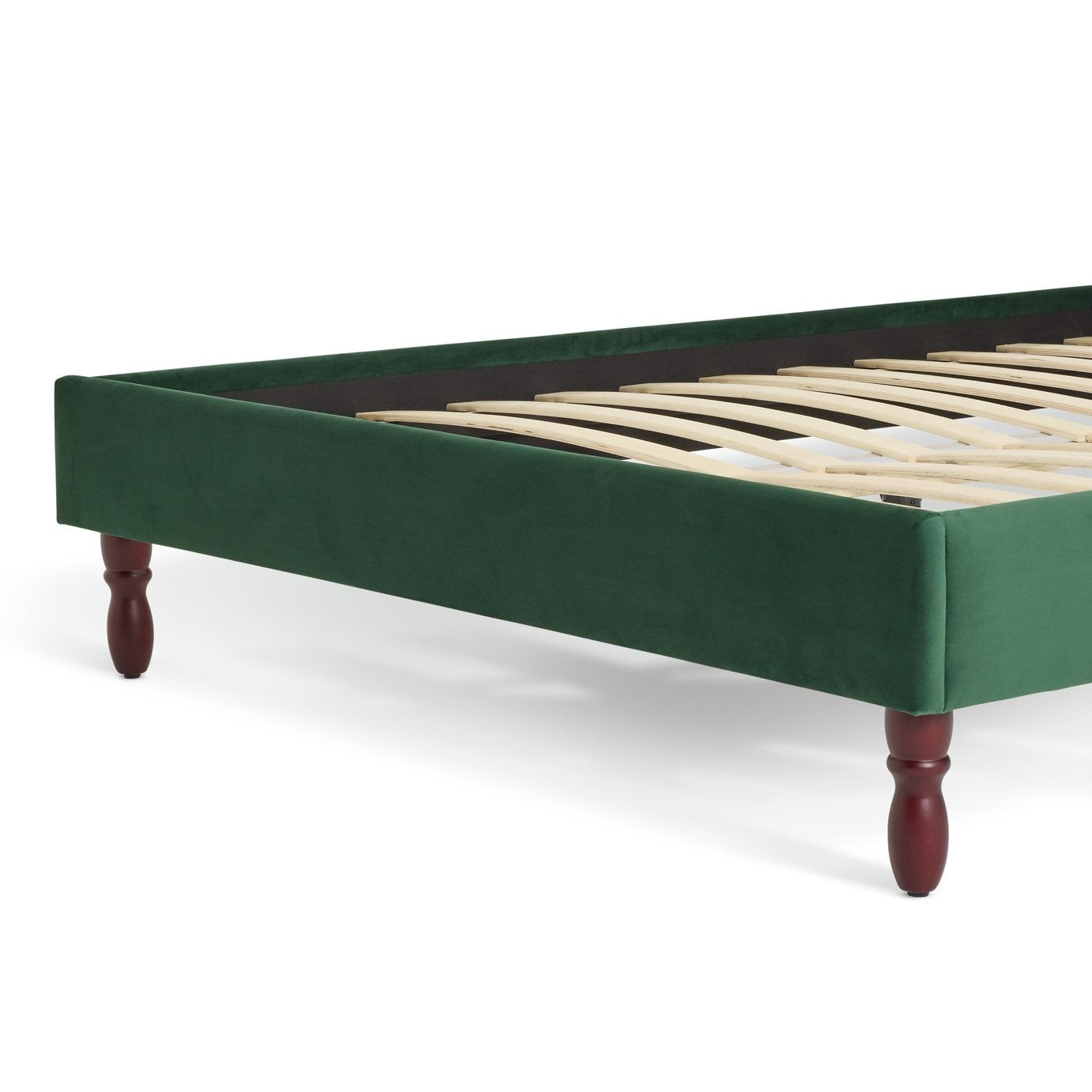 Sophia Kingsize Velvet Bed Frame - Moss Green | Elegant velvet bed