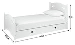 Mia Single Bed With Drawer White | Space Saving Sleep Solution
