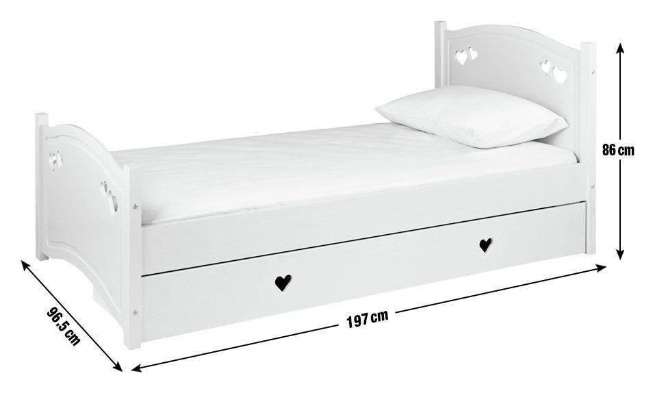 Mia Single Bed With Drawer White | Space Saving Sleep Solution