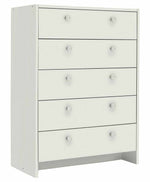Home Seville 5 Drawer Chest - White (B Grade)