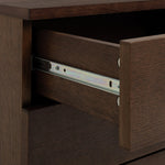 Loxley 2 Drawer Bedside Table - Walnut | Compact Bedroom Solution