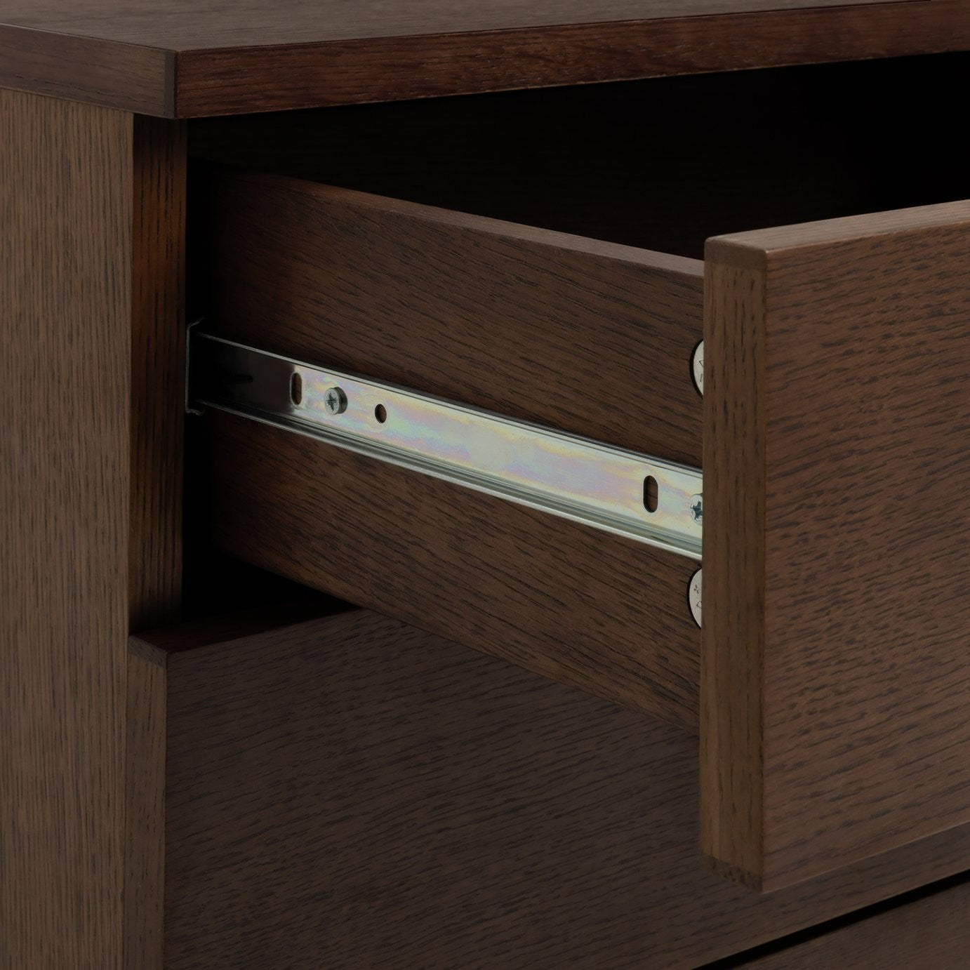 Loxley 2 Drawer Bedside Table - Walnut | Compact Bedroom Solution