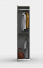 Atlas 1 Door Tall Wardrobe - White | Minimalist Visual Style