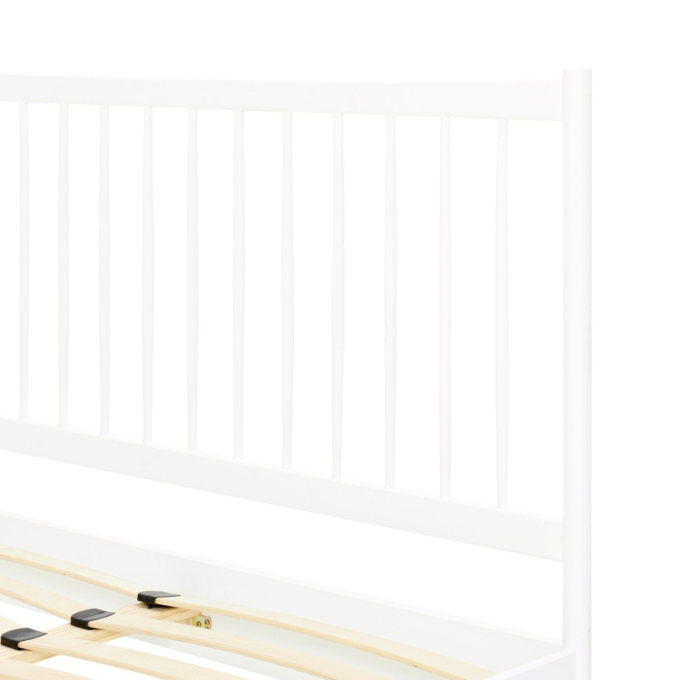 Chiltern Spindle Double Wooden Bed Frame - White | Harmonious Sleep Setup