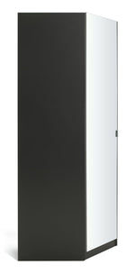 Munich Corner 1 Door Mirror Wardrobe - Anthracite | Organized Clothing Area