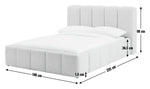 Malone Double End Lift Ottoman Bed - Cream | lift-up storage bed