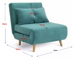 Habitat Roma Single Compact Fabric Chairbed - Grey