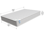 Fleur Double Metal Bed Frame - White With Double 1000 Pocket Sprung Mattress