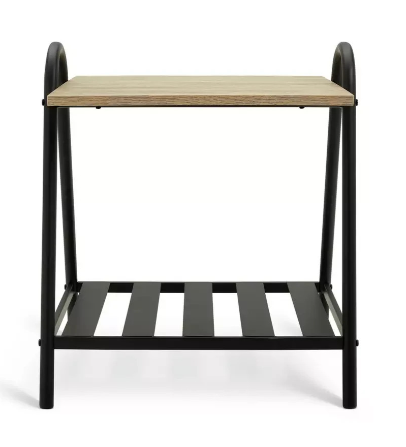 Turner Bedside Table Black | Bedroom Nightstand Storage Furniture