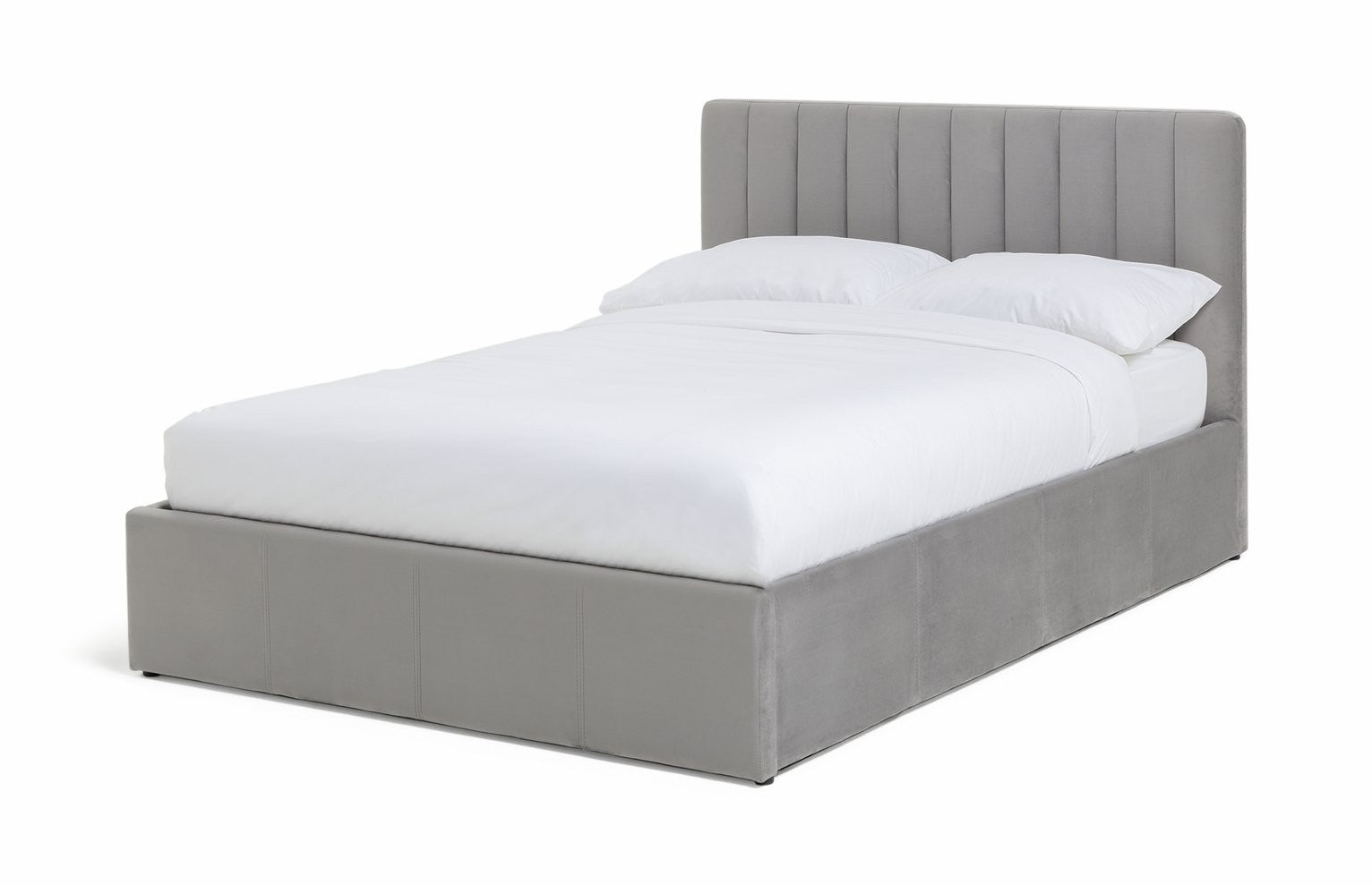 Pandora Small Double End Lift Ottoman Bed - Grey | Organized Sleeping Area