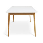 Sylas Extending 6-8 Seater Dining Table- White & Oak | Smart Space Mealtime