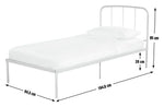 Freja Single Metal Bed Frame - Blue