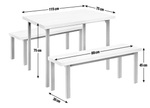 Habitat Zayn Wood Effect Dining Table & 2 Natural Benches (B Grade 58821 - 5882)